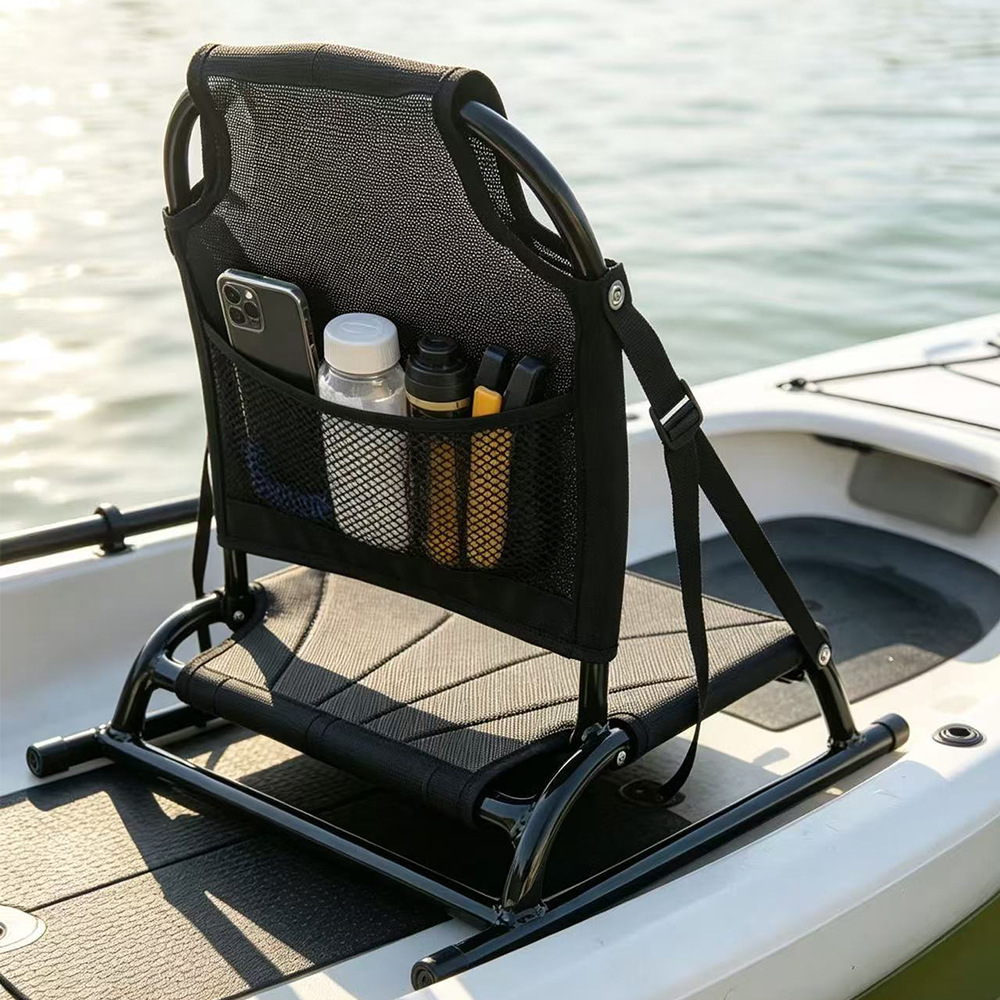 Fishing Kayak Seat - เบาะนั่งพนักพิงอลูมิเนียมแบบพกพาสำหรับเรือคายัค ซัพ แพดเดิลบอร์ด ตกปลา เซิร์ฟบอร์ด เก้าอี้พนักพิงแบบถอดได้สำหรับเรือ