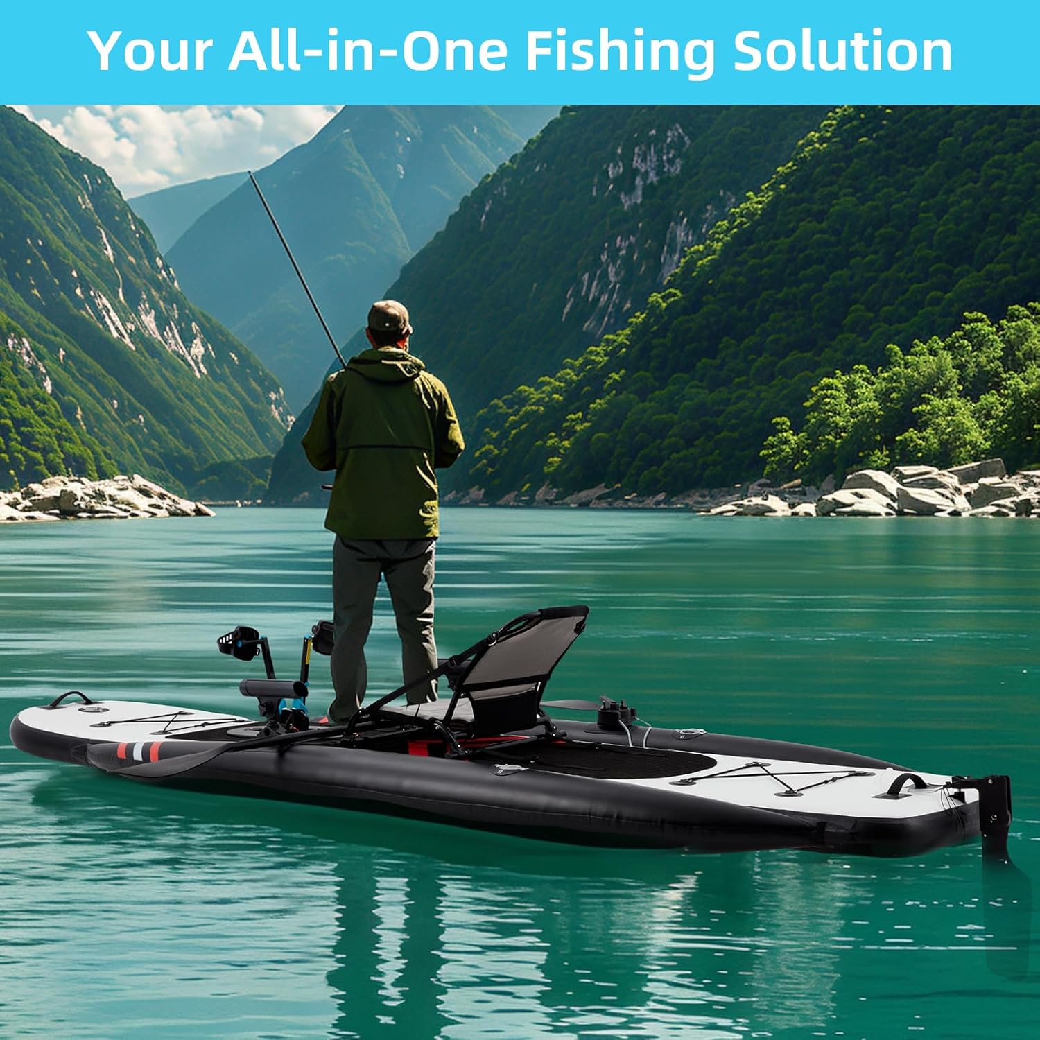เรือคายัคพองลม PVC พรีเมียมขนา - Fishing Kayak Inflatable บทวิจารณ์และราคา