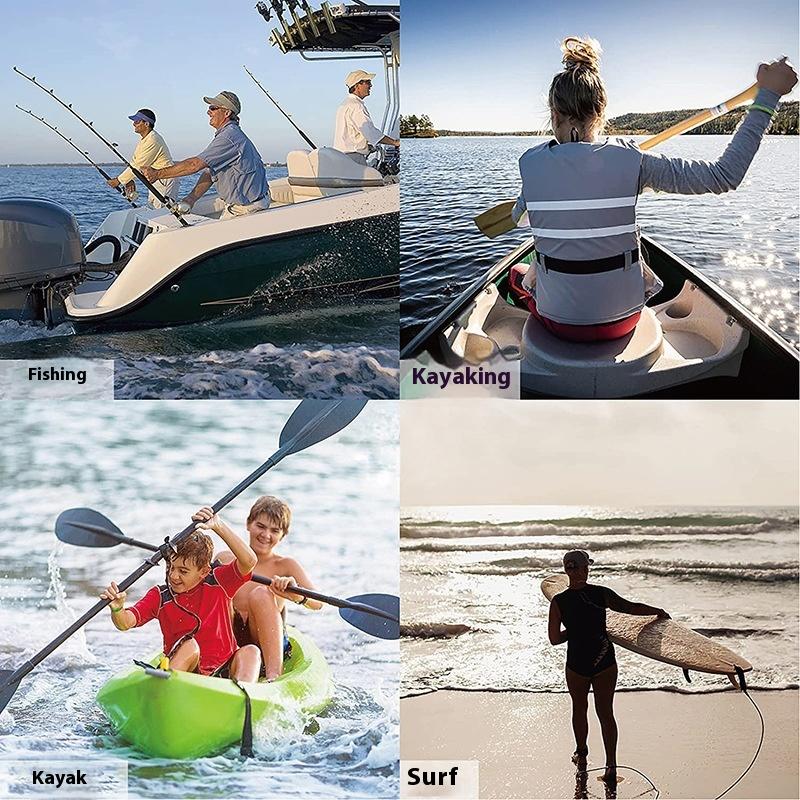 สายรัดคันเบ็ดแบบยืดหยุ่นปรับได - Fishing Kayak Paddle Leash บทวิจารณ์และราคา