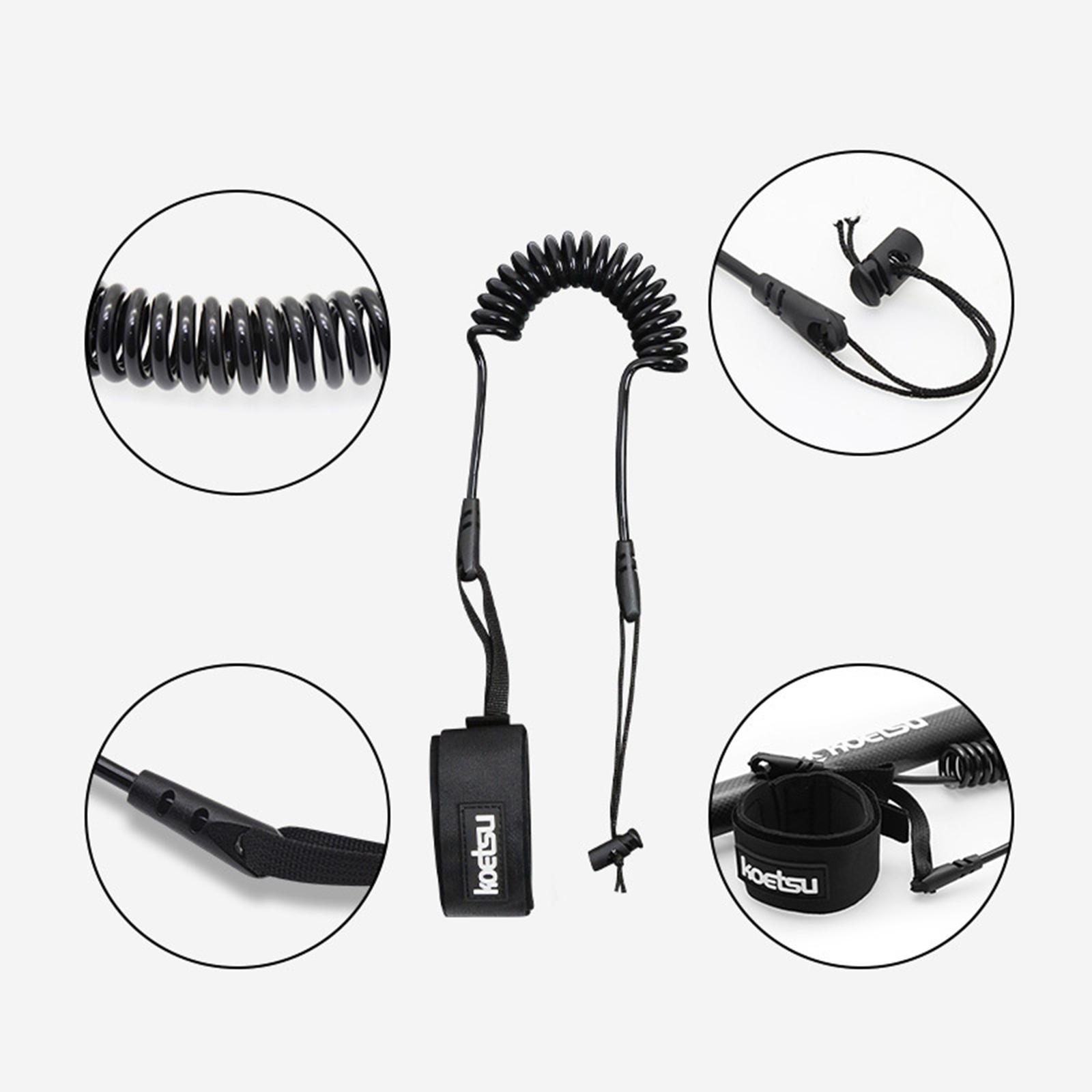 สายรัดพายเรือคายัคแบบขด สายรัด - Fishing Kayak Paddle Leash บทวิจารณ์และราคา